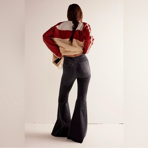 Free People We The Free Just Float On Flare Jeans Black - Picture 2 of 7